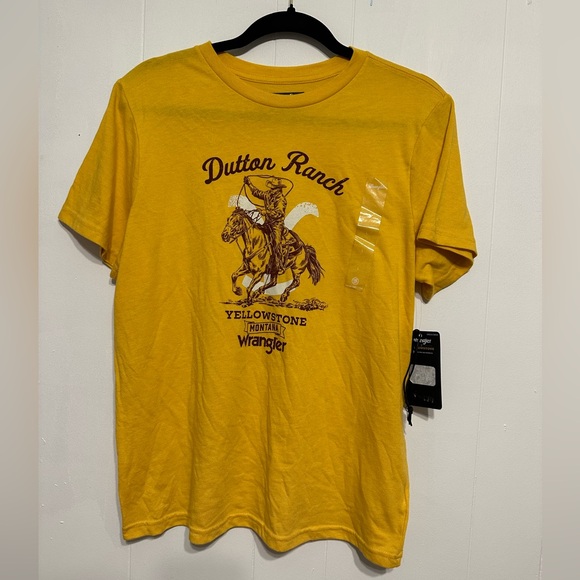 Yellowstone x Wrangler Women’s Yellow Dutton Ranch T Shirt - Picture 1 of 6